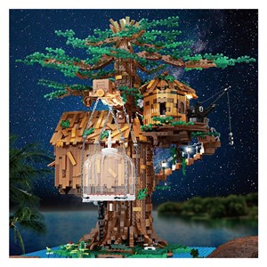 لگو کریتور خانه درختی چراغ دار 3958 قطعه مدل Mould King 16033 Tree House_لگو