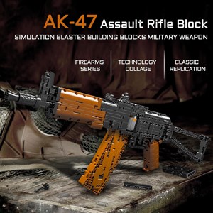 لگو کریتور تفنگ کلاشینکف 1418 قطعه با قابلیت تیر اندازی مدل MOULD KING 14020 AKS47_U Assault Rifle Gun_لگو