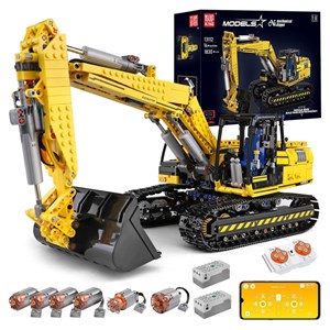لگو تکنیک ماشین بیل مکانیکی کنترلی 1830 قطعه مدل MOULD KING 13112 Tracked Excavator Remote Controlled_لگو