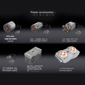 لگو تکنیک ماشین بیل مکانیکی کنترلی 1830 قطعه مدل MOULD KING 13112 Tracked Excavator Remote Controlled_لگو