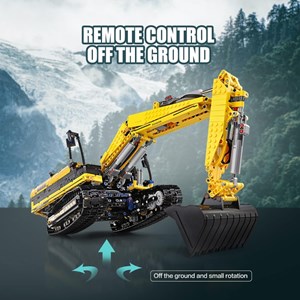 لگو تکنیک ماشین بیل مکانیکی کنترلی 1830 قطعه مدل MOULD KING 13112 Tracked Excavator Remote Controlled_لگو