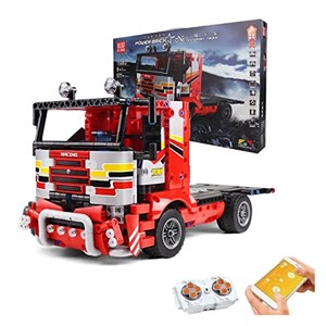 لگو تکنیک کامیون حمل‌ و نقل کنترلی 577 قطعه مدل MOULD KING 15003 RC Transport Truck Remote Contro_لگو
