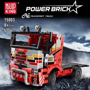 لگو تکنیک کامیون حمل‌ و نقل کنترلی 577 قطعه مدل MOULD KING 15003 RC Transport Truck Remote Contro_لگو