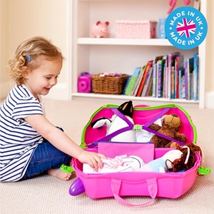 چمدان سواری کودک با ظرفیت 18 لیتر طرح صورتی مدل 0061 Trunki 18L_کیف و کوله پشتی
