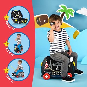 چمدان سواری کودک با ظرفیت 18 لیتر طرح کشتی دزد دریایی مدل 00312 Trunki 18L_کیف و کوله پشتی