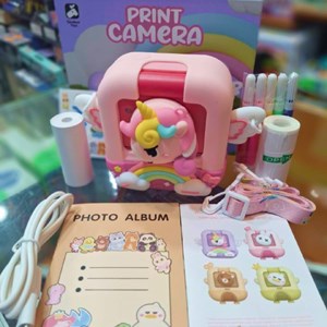 دوربین عکاسی و فیلمبرداری دیجیتال کودک با چاپ فوری حرارتی طرح یونیکورن صورتی مدل M9_ اسباب بازی دیجیتال و هوشمند