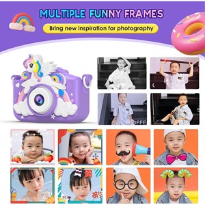 دوربین عکاسی و فیلمبرداری کودک طرح یونیکورن بنفش مدل XL_960_اسباب بازی دیجیتال و هوشمند