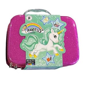 کیف لوازم آرایشی طرح یونیکورن رنگ سرخابی مدل Beauty Make-up B160_کیف و کوله پشتی
