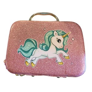 کیف لوازم آرایشی طرح یونیکورن رنگ صورتی مدل Beauty Make-up B160 _کیف و کوله پشتی