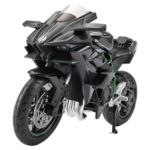 موتور شارژی کاوازاکی نینجا H2R دودزا همراه با پایه مقیاس 1:6 مدل Kawasaki H2R Alloy Racing Motorcycle_ماشین اسباب بازی