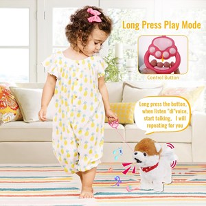 عروسک رباتیک هاپو پشمالو سخنگو و موزیکال با دسته ی کنترلی مدل Electric Singing Dog Toys 968_ عروسک رباتیک