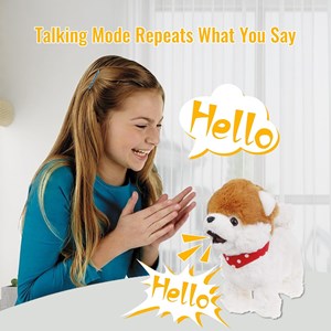 عروسک رباتیک هاپو پشمالو سخنگو و موزیکال با دسته ی کنترلی مدل Electric Singing Dog Toys 968_ عروسک رباتیک