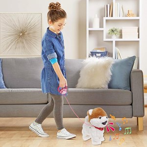 عروسک رباتیک هاپو پشمالو سخنگو و موزیکال با دسته ی کنترلی مدل Electric Singing Dog Toys 968_ عروسک رباتیک