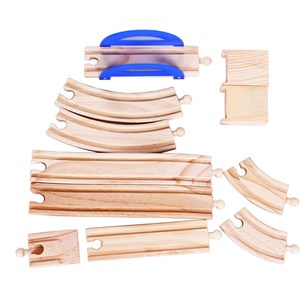 پازل شهر کوچک چوبی همراه با قطار و ریل، 40 قطعه مدل 861 Rail Overpass Wooden_لگو