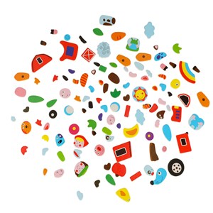 تخته سه کاره آهنربایی، وایت برد و تخته سیاه به همراه ماژیک و گچ رنگی طرح مزرعه شادی_اسباب بازی علمی