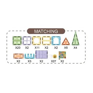 اسباب بازی ساختنی تایل مگنتی 80 قطعه مدل Magnetic Blocks_لگو