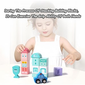 بلوک چوبی خانه سازی بریکس سطلی 108 قطعه با صفحه بازی مدل JHTOY 139 _لگو