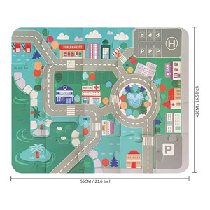 بلوک چوبی خانه سازی بریکس سطلی 108 قطعه با صفحه بازی مدل JHTOY 139 _لگو