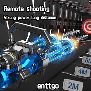 تفنگ اسباب بازی آبپاش بزرگ دو لول شارژی حرفه ای به همراه کوله پشتی مخزن دار _تفنگ اسباب بازی