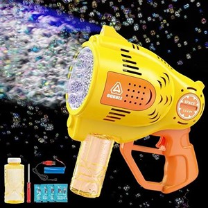 تفنگ اسباب بازی حباب ساز شارژی با 57 خروجی و نورپردازی مدل 1296 Bubble Gun_تفنگ اسباب بازی