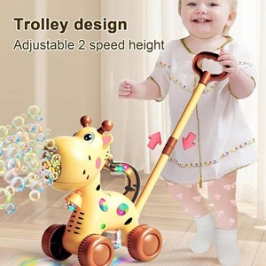 اسباب بازی چرخ دستی حباب‌ ساز طرح زرافه مدل Bubble Machine 8521_اسباب بازی نوزادی