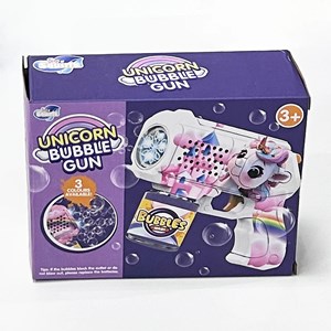 تفنگ اسباب بازی حباب ساز چراغ دار طرح یونیکورن مدل Unicorn Bubble Gun_تفنگ اسباب بازی