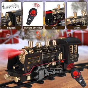 قطار اسباب بازی کنترلی شارژی موزیکال دودزا به همراه ریل_ماشین اسباب بازی