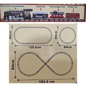 قطار اسباب بازی کنترلی شارژی موزیکال دودزا به همراه ریل_ماشین اسباب بازی