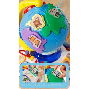 اسباب بازی کره زمین موزیکال قاره‌ها و حیوانات_ بازی فکری