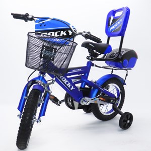 دوچرخه شهری کودک سایز 12 رنگ آبی مدل راکی ROCKY_دوچرخه