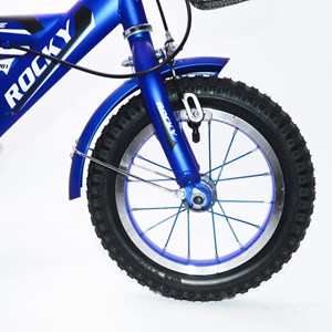 دوچرخه شهری کودک سایز 12 رنگ آبی مدل راکی ROCKY_دوچرخه