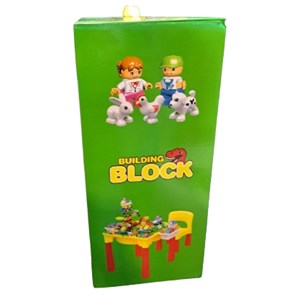 میز و صندلی لگو بازی همراه با 67 قطعه لگو ( میز چند کاره همراه با صندلی ) مدل lxA864_اتاق کودک