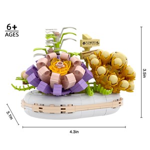 لگو دسته گل ساکولنت 301 قطعه مدل LX A527 _لگو
