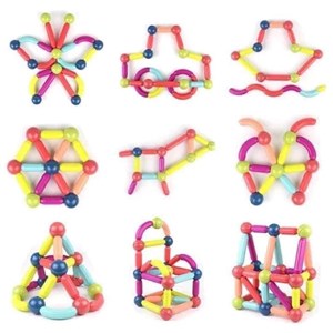 اسباب بازی مگنت مغناطیسی 64 قطعه برند زنبوری مدل MAGNET 159_لگو