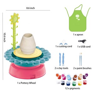 چرخ سفالگری کودک سان‌ فلاور مدل 2110A Sunflower_اسباب بازی مشاغل