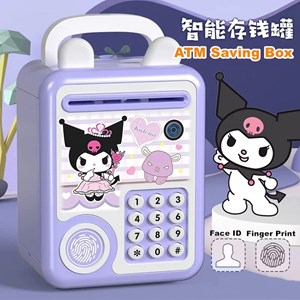 گاوصندوق اثر انگشتی رمز دار باتری خور طرح کرومی مدل MINI BANK 313_ اسباب بازی مشاغل