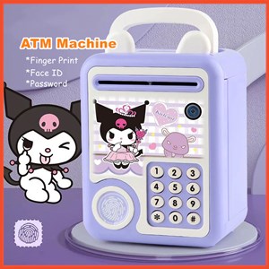 گاوصندوق اثر انگشتی رمز دار باتری خور طرح کرومی مدل MINI BANK 313_ اسباب بازی مشاغل