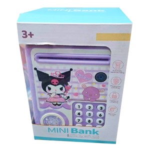 گاوصندوق اثر انگشتی رمز دار باتری خور طرح کرومی مدل MINI BANK 313_ اسباب بازی مشاغل