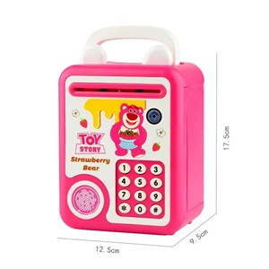 گاوصندوق اثر انگشتی رمز دار باتری خور طرح لاتسو هاگین مدل MINI BANK 313_ اسباب بازی مشاغل