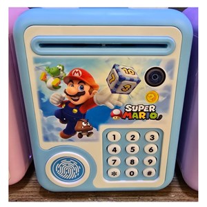 گاوصندوق اثر انگشتی رمز دار باتری خور طرح سوپر ماریو مدل MINI BANK 313_اسباب بازی مشاغل