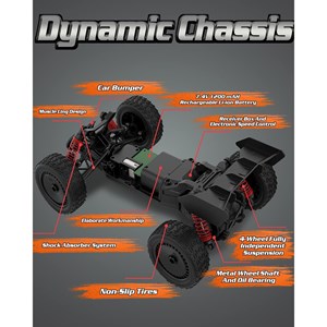 ماشین کنترلی آفرود سرعتی فلزی مقیاس 1:14 رنگ مشکی مدل RC Racing Car 326_ماشین کنترلی