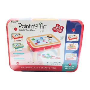 میز دو کاره خلاقیت لگو بازی و وایت برد 58 قطعه_اتاق کودک