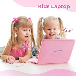 لپ تاپ آموزشی 48 کاره صورتی Kids' educational laptop_اسباب بازی دیجیتال و هوشمند
