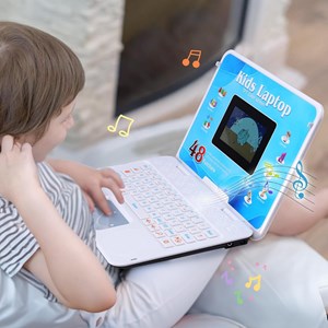 لپ تاپ آموزشی 48 کاره آبی Kids' educational laptop_ اسباب بازی دیجیتال و هوشمند