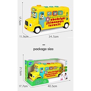 اسباب بازی موزیکال اتوبوس بزرگ مدرسه هولی تویز مدل 3126 Hola Toys Musical School Bus_اسباب بازی نوزادی