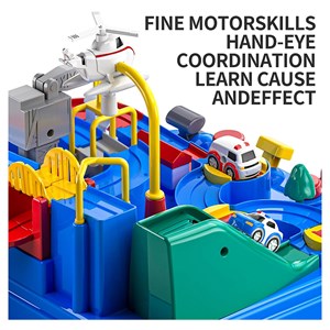 کیت ماشین بازی همراه با هلیکوپتر و 2 عدد ماشین_ ماشین اسباب بازی