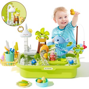 اسباب بازی سینک ظرفشویی و قلاب ماهیگیری 39 قطعه مدل 810 Vegetable Washing Basin_اسباب لوازم خانگی