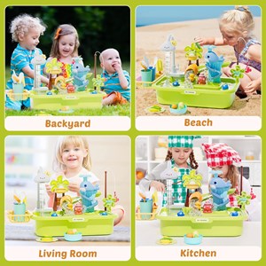 اسباب بازی سینک ظرفشویی و قلاب ماهیگیری 39 قطعه مدل 810 Vegetable Washing Basin_اسباب لوازم خانگی