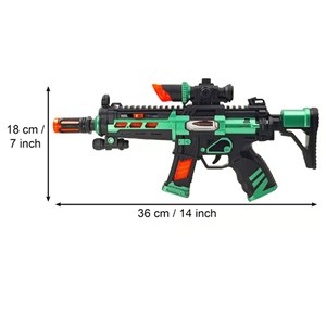 تفنگ اسباب بازی موزیکال چراغدار مدل JQ883A_تفنگ اسباب بازی