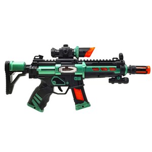 تفنگ اسباب بازی موزیکال چراغدار مدل JQ883A_تفنگ اسباب بازی